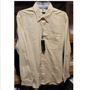 Men's Yellow Dress Shirt New with Tags Bobby Jones Brand Size M